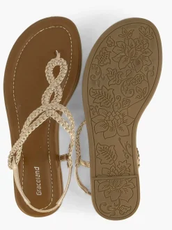 Sandalen|Graceland Rosegouden Sandaal