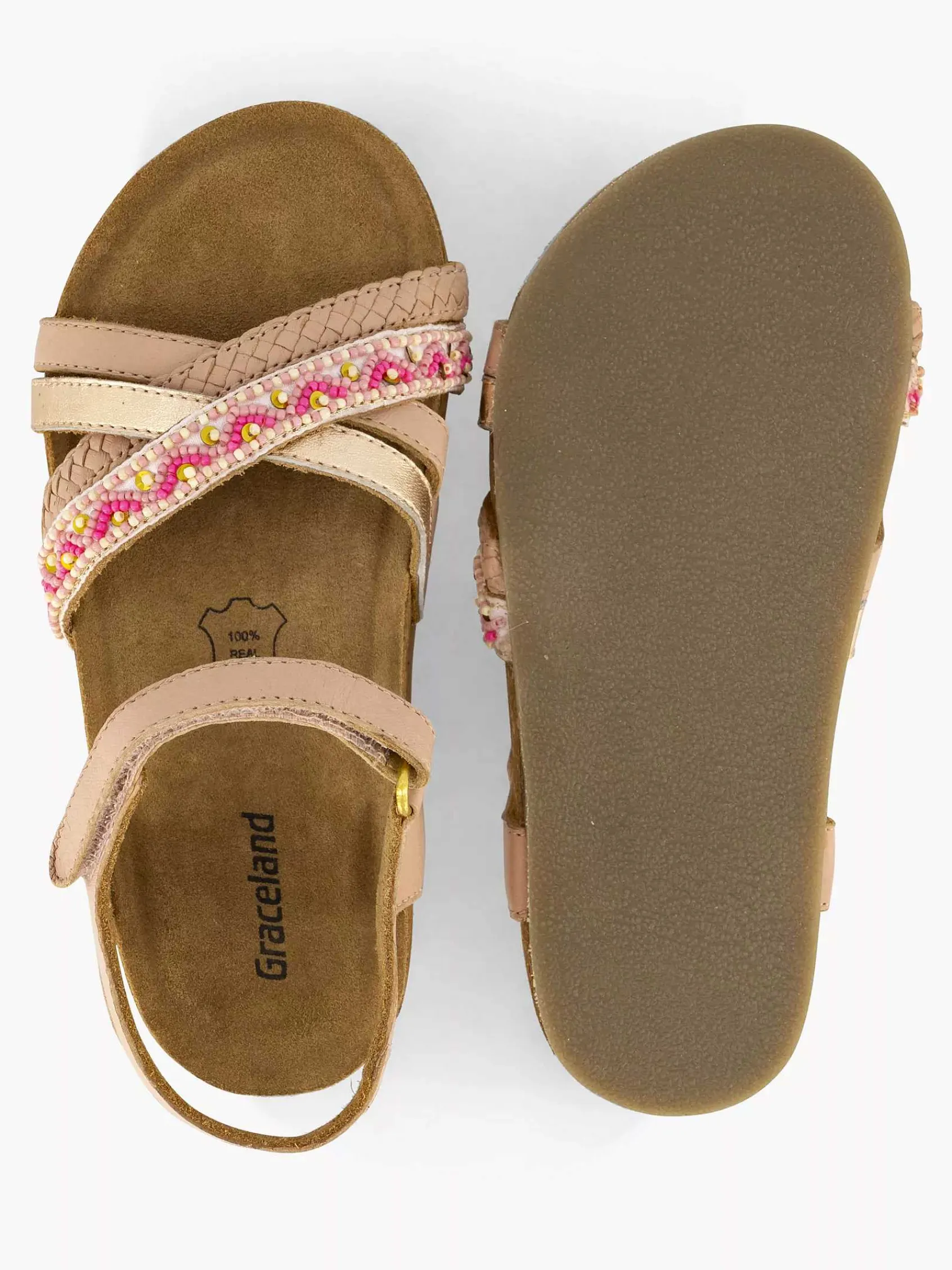 Babyschoenen|Graceland Rosegouden Sandaal