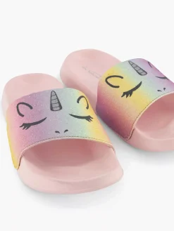 Jongensschoenen|Blue Fin Roze Badslipper Unicorn