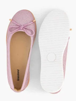 Jongensschoenen|Graceland Roze Ballerina Sierstrik