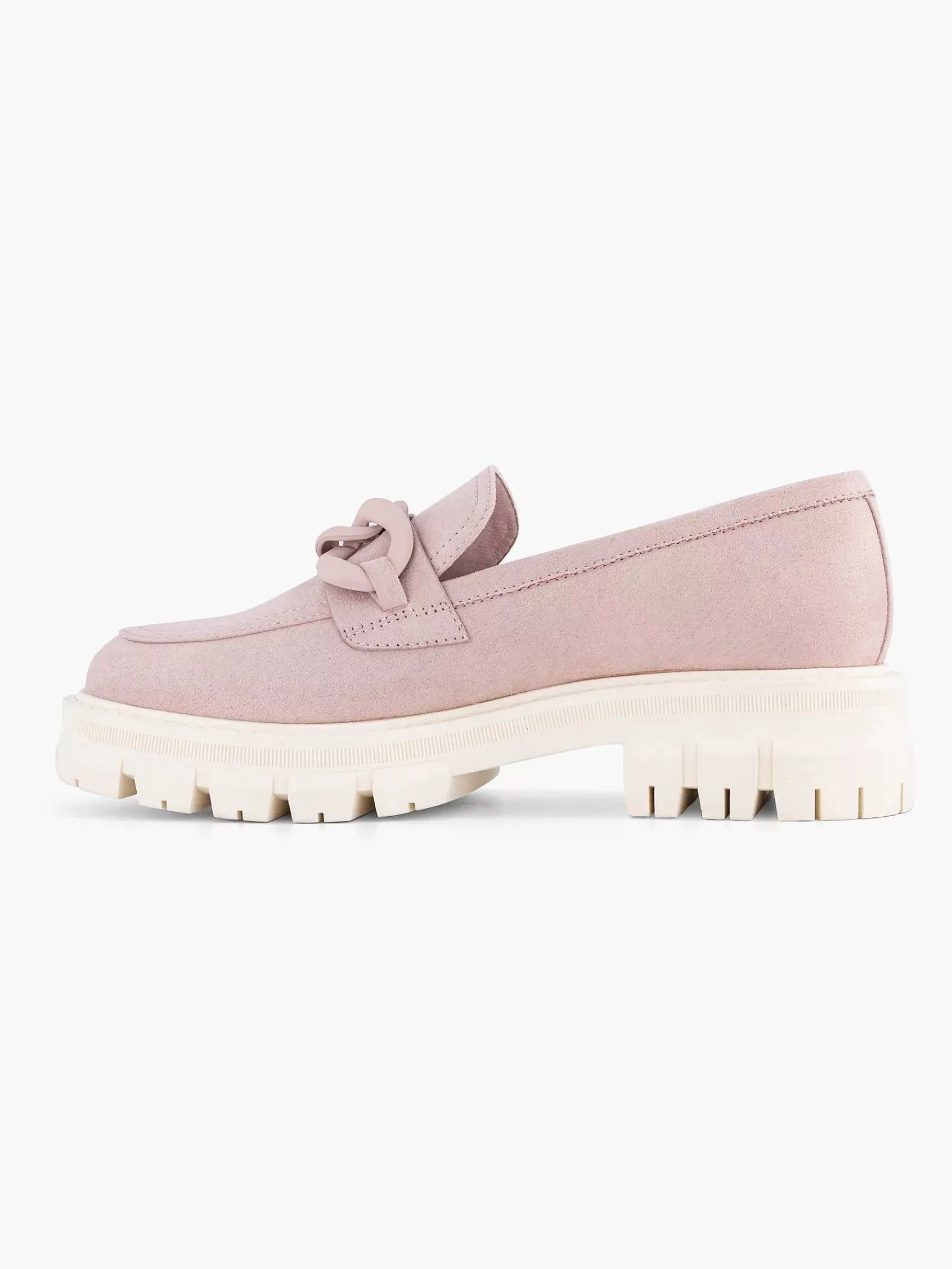 Instappers|Oxmox Roze Chunky Loafer Sierketting