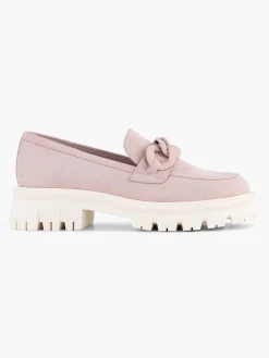 Instappers|Oxmox Roze Chunky Loafer Sierketting