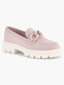Instappers|Oxmox Roze Chunky Loafer Sierketting