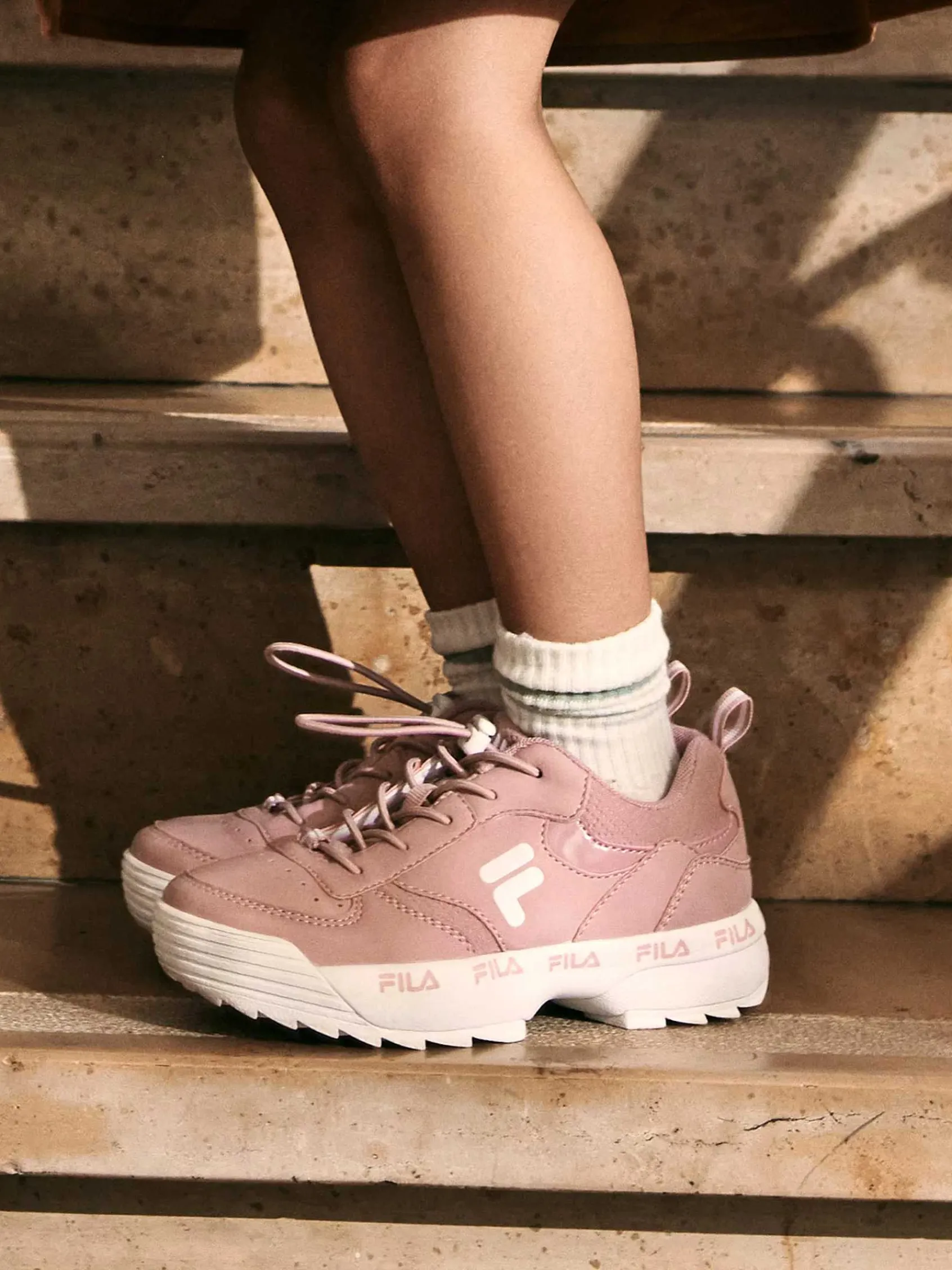 Babyschoenen|FILA Roze Chunky Sneaker