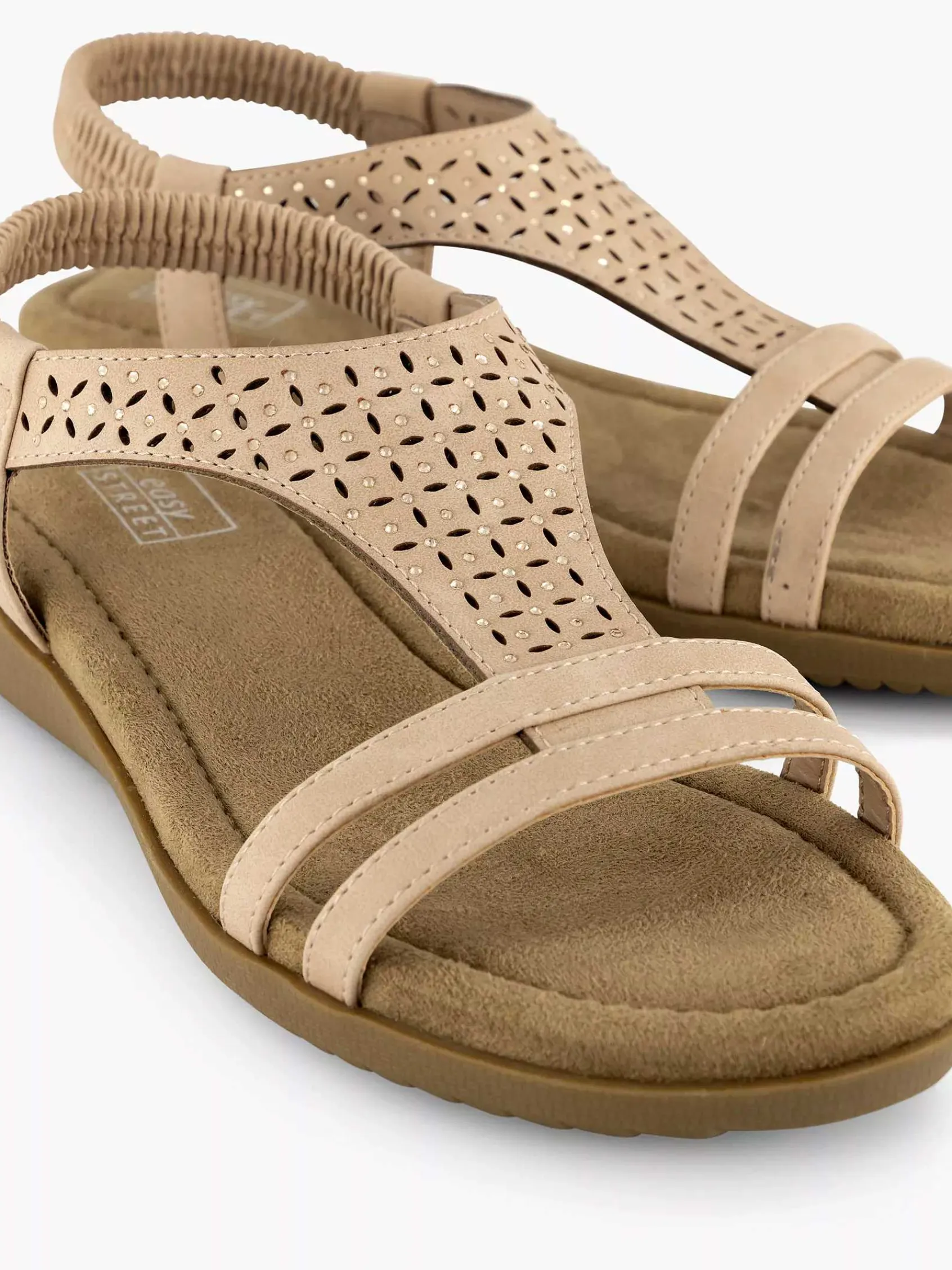 Comfort Schoenen|Easy Street Roze Comfort Sandaal