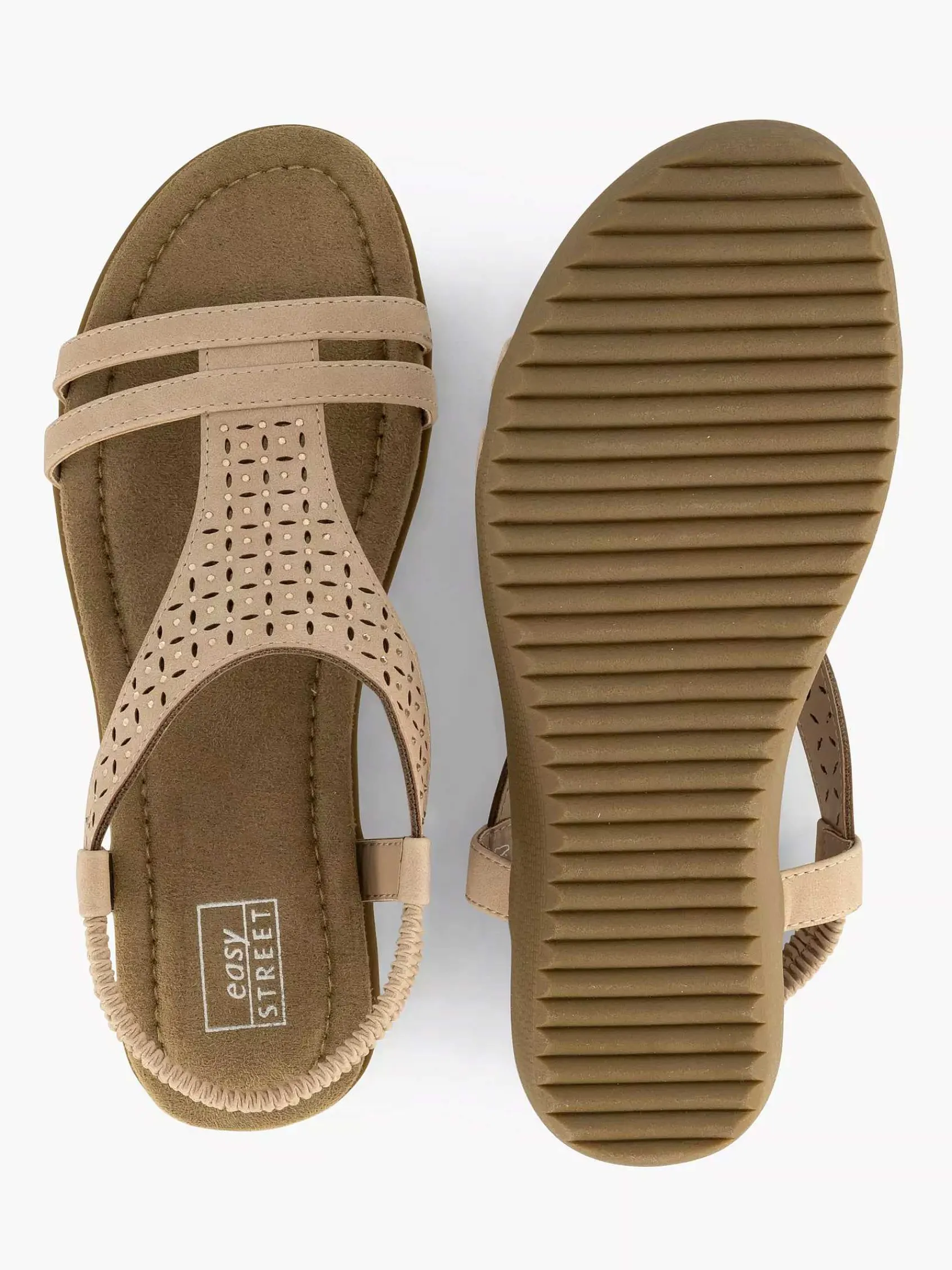 Comfort Schoenen|Easy Street Roze Comfort Sandaal
