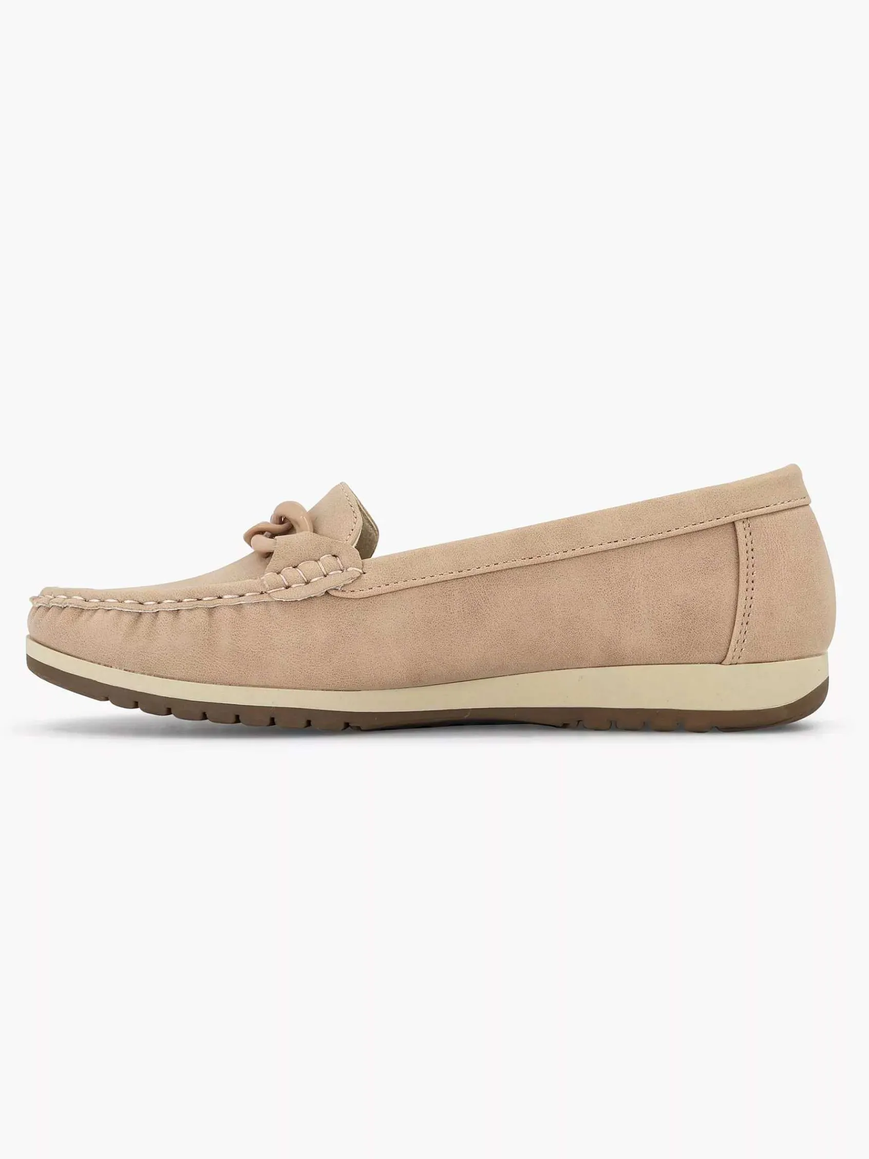 Comfort Schoenen|Easy Street Roze Instapper Sierketting