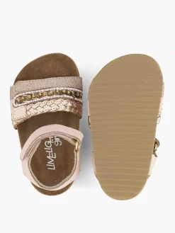 Jongensschoenen|Limelight girl Roze Leren Sandal Klittenband