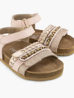 Jongensschoenen|Limelight girl Roze Leren Sandal Klittenband