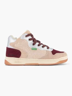 Babyschoenen|Kickers Roze Leren Sneaker