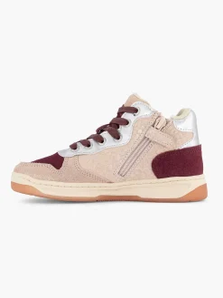 Babyschoenen|Kickers Roze Leren Sneaker