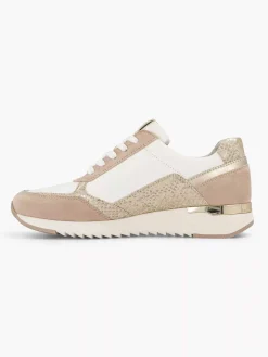 Comfort Schoenen|Medicus Roze Leren Sneaker