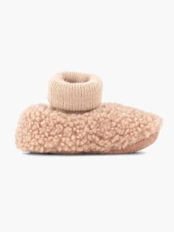 Jongensschoenen|vanHaren Roze Pantoffel Teddy