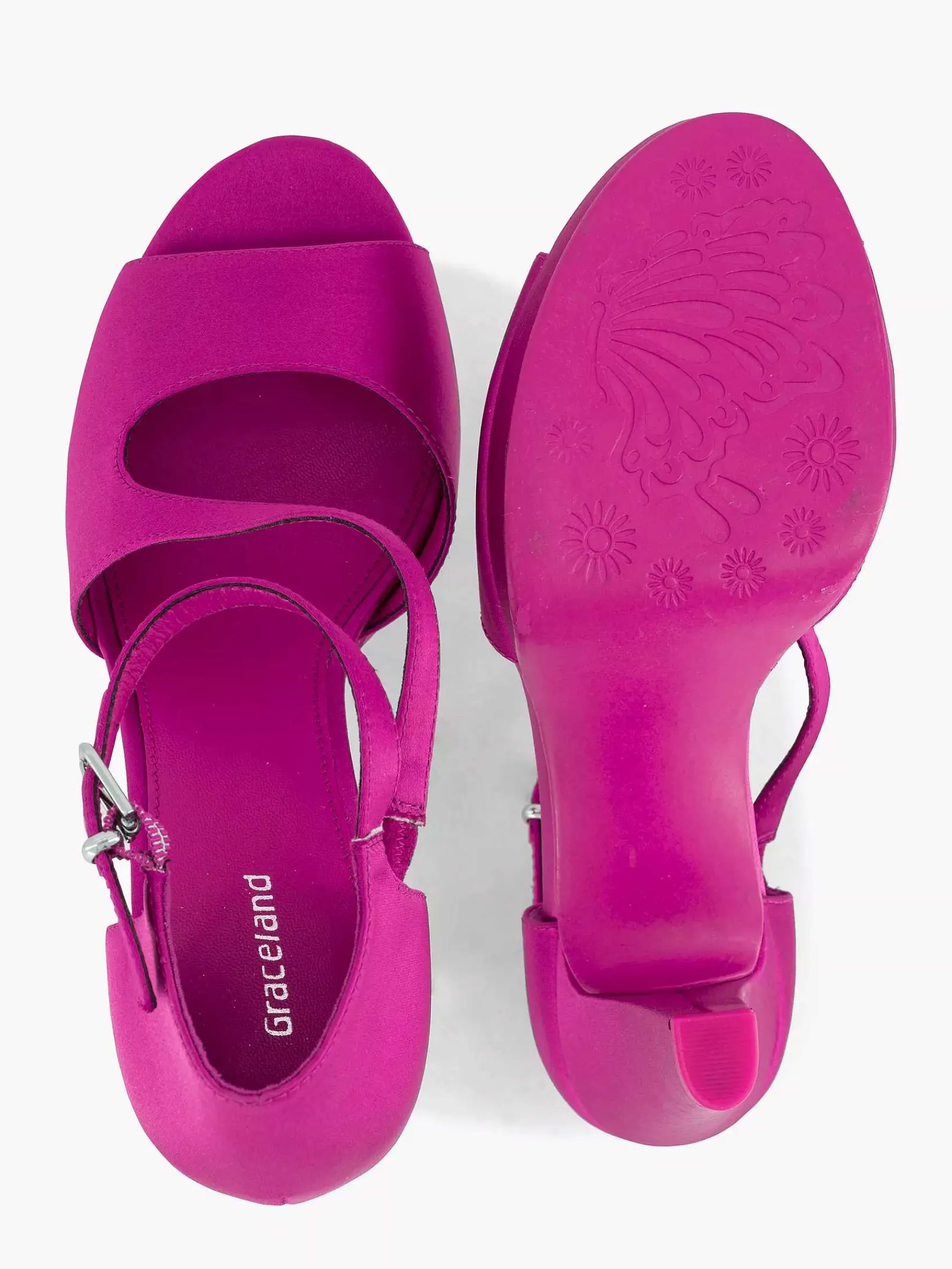 Pumps|Graceland Roze Pump Satijn