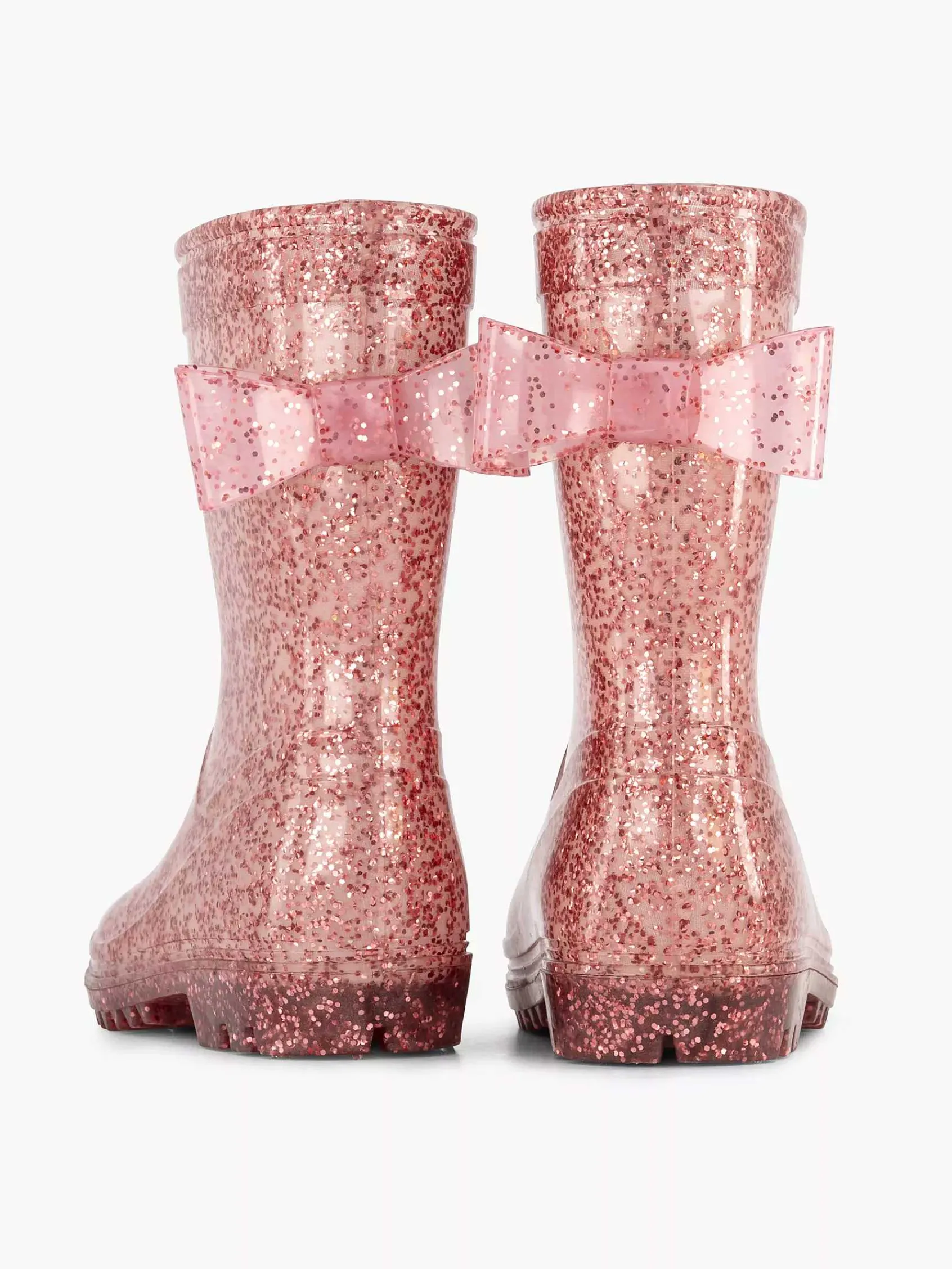 Jongensschoenen|Landrover Roze Regenlaars Glitter Strik