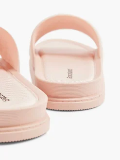 Slippers|Oxmox Roze Slipper Doorgestikt