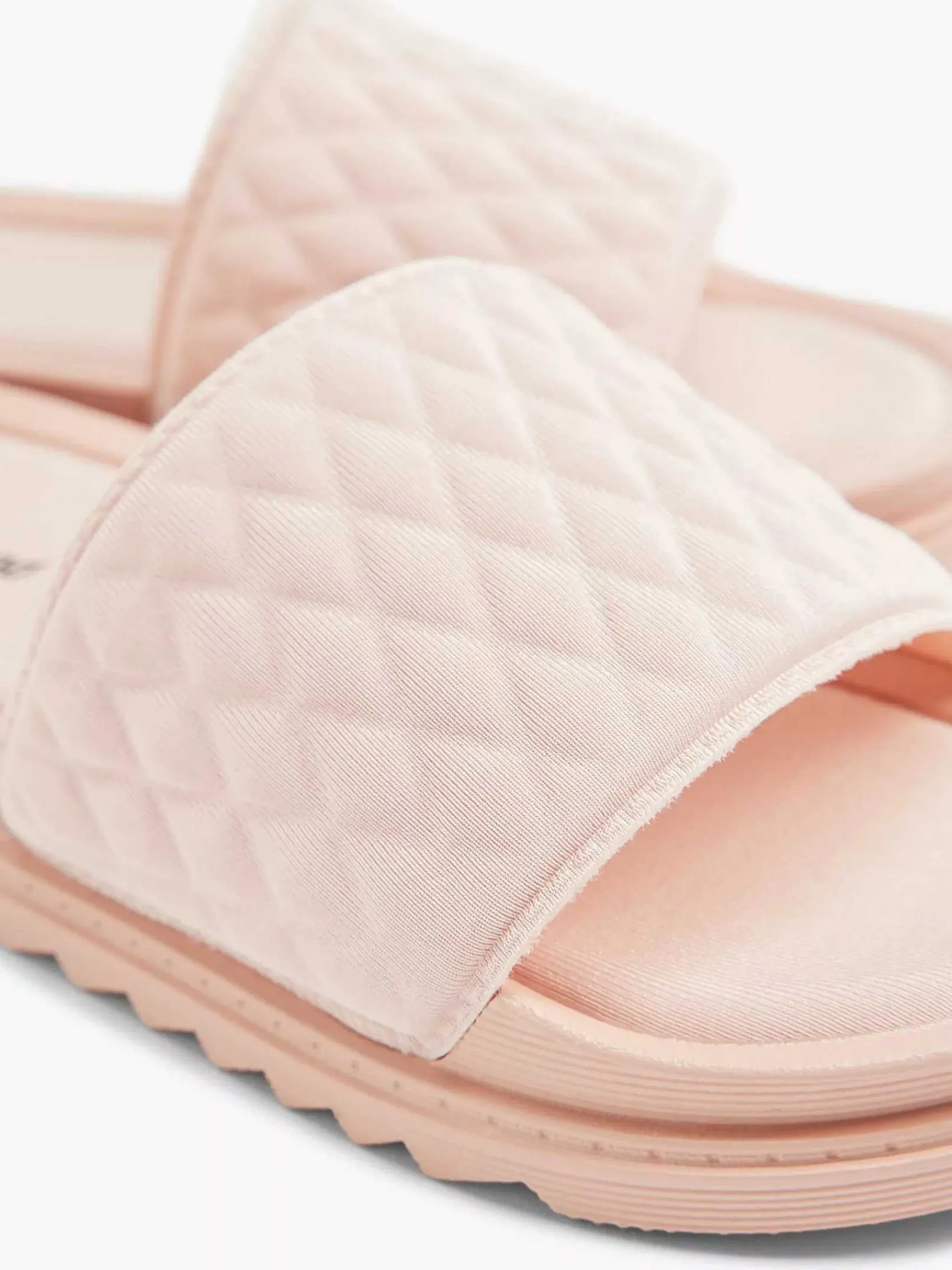 Slippers|Oxmox Roze Slipper Doorgestikt