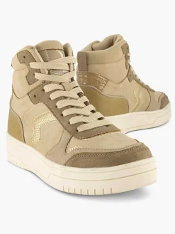 Sneakers|Oxmox Taupe Hoge Sneaker