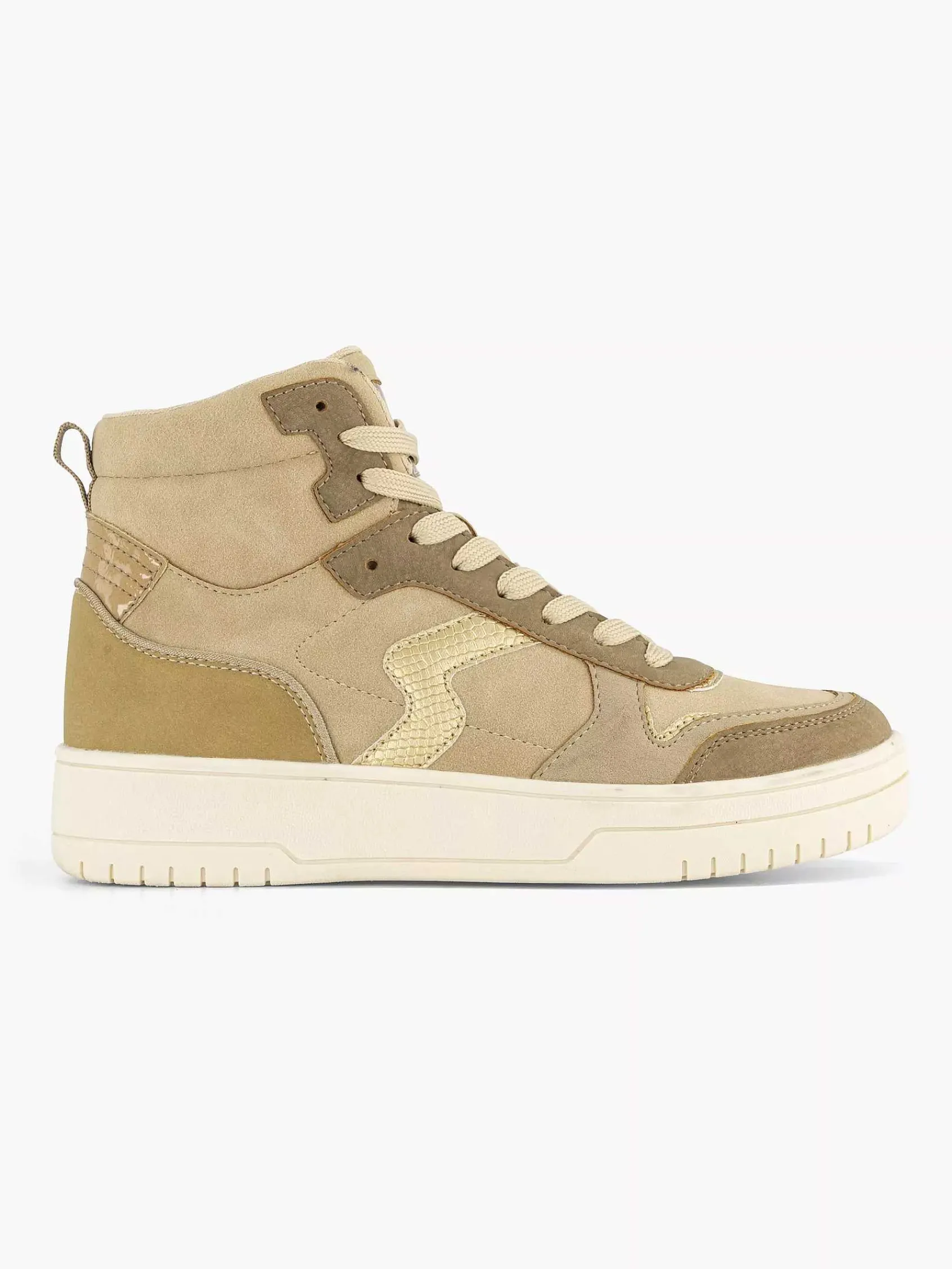 Sneakers|Oxmox Taupe Hoge Sneaker