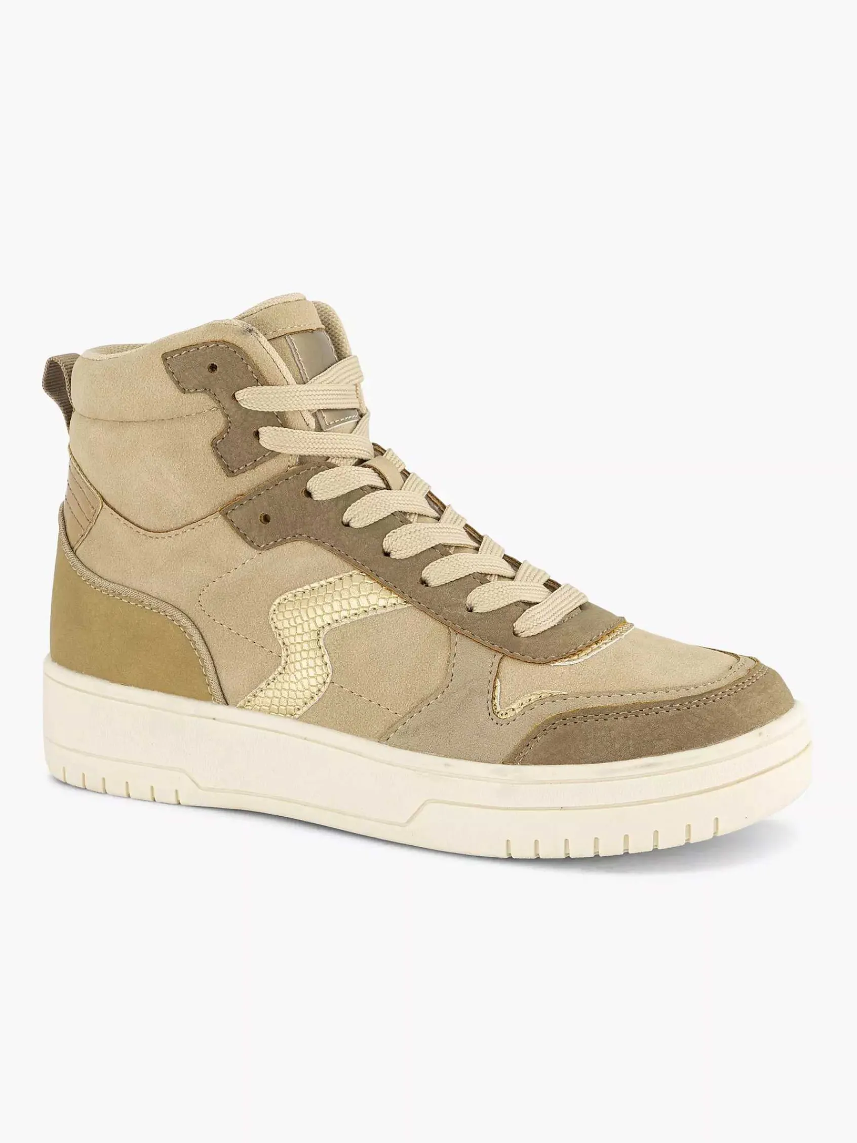 Sneakers|Oxmox Taupe Hoge Sneaker