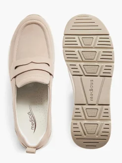 Comfort Schoenen|Medicus Taupe Leren Comfort Instapper