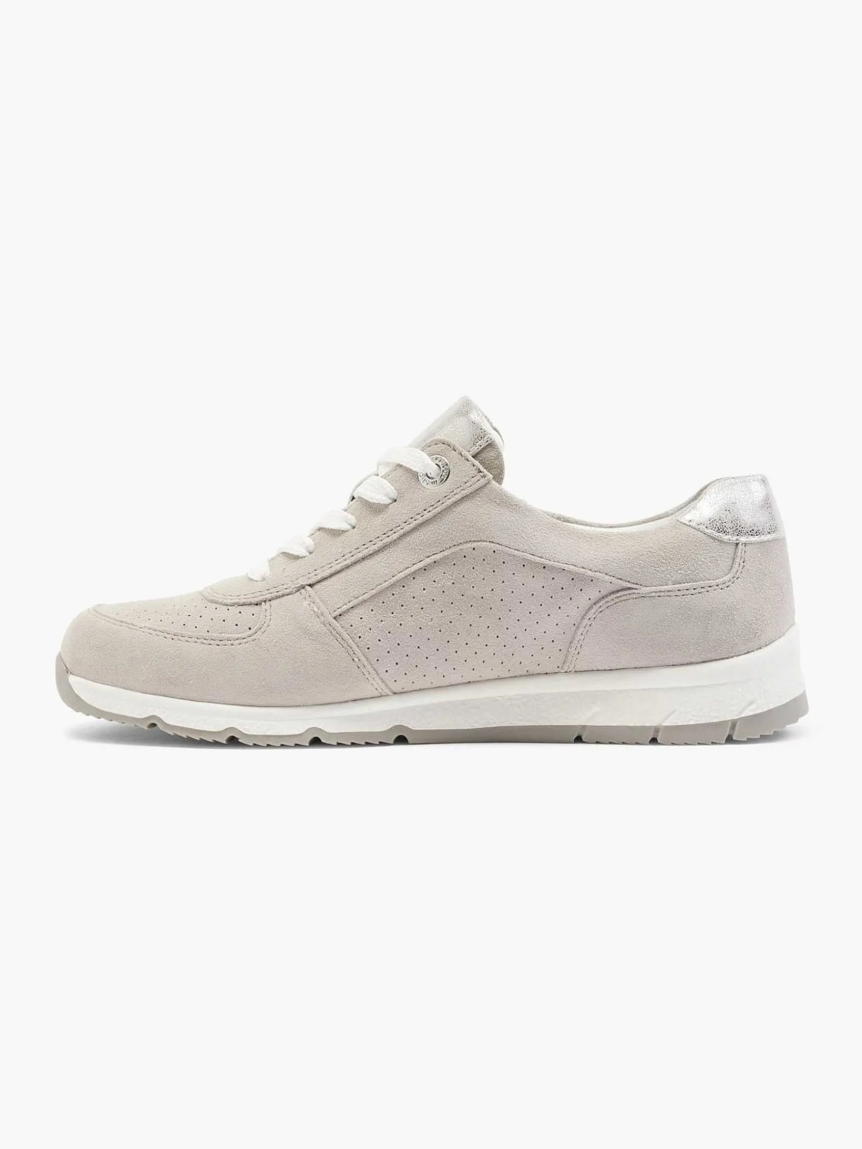 Comfort Schoenen|Medicus Taupe Leren Sneaker