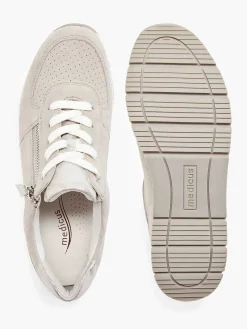 Comfort Schoenen|Medicus Taupe Leren Sneaker