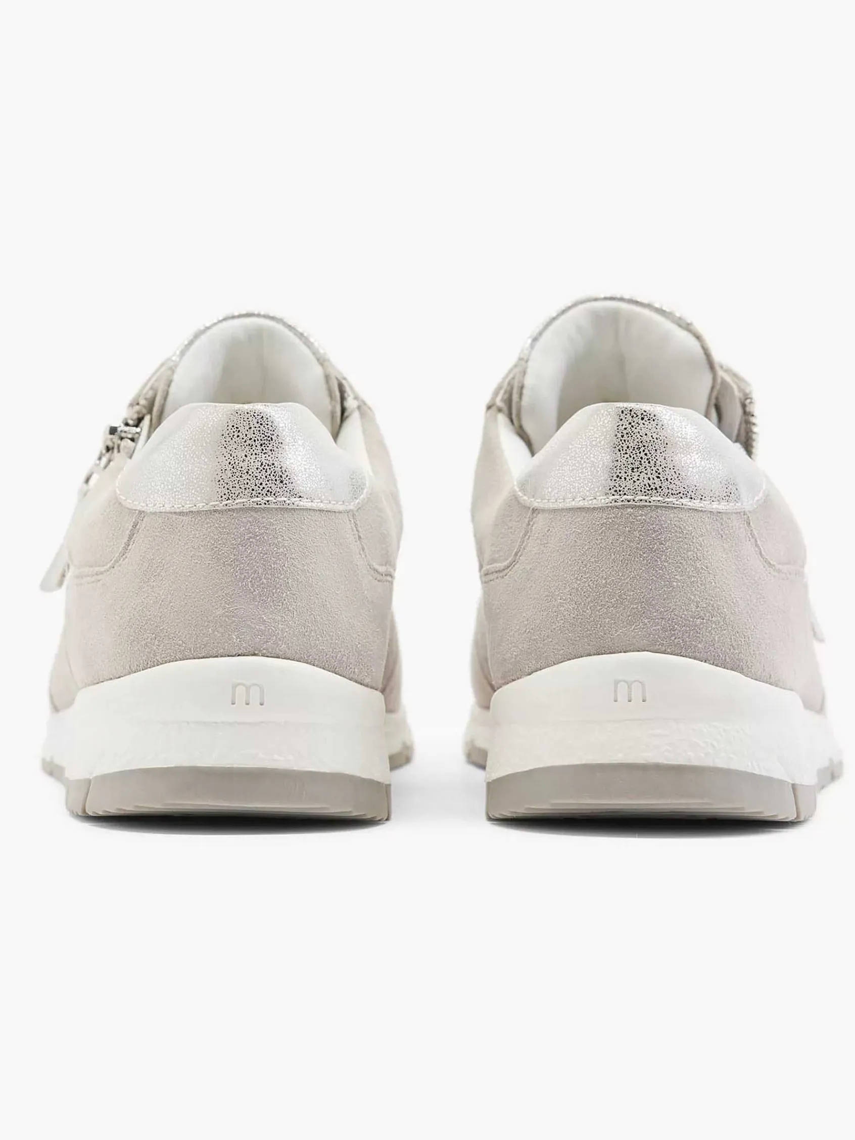 Comfort Schoenen|Medicus Taupe Leren Sneaker