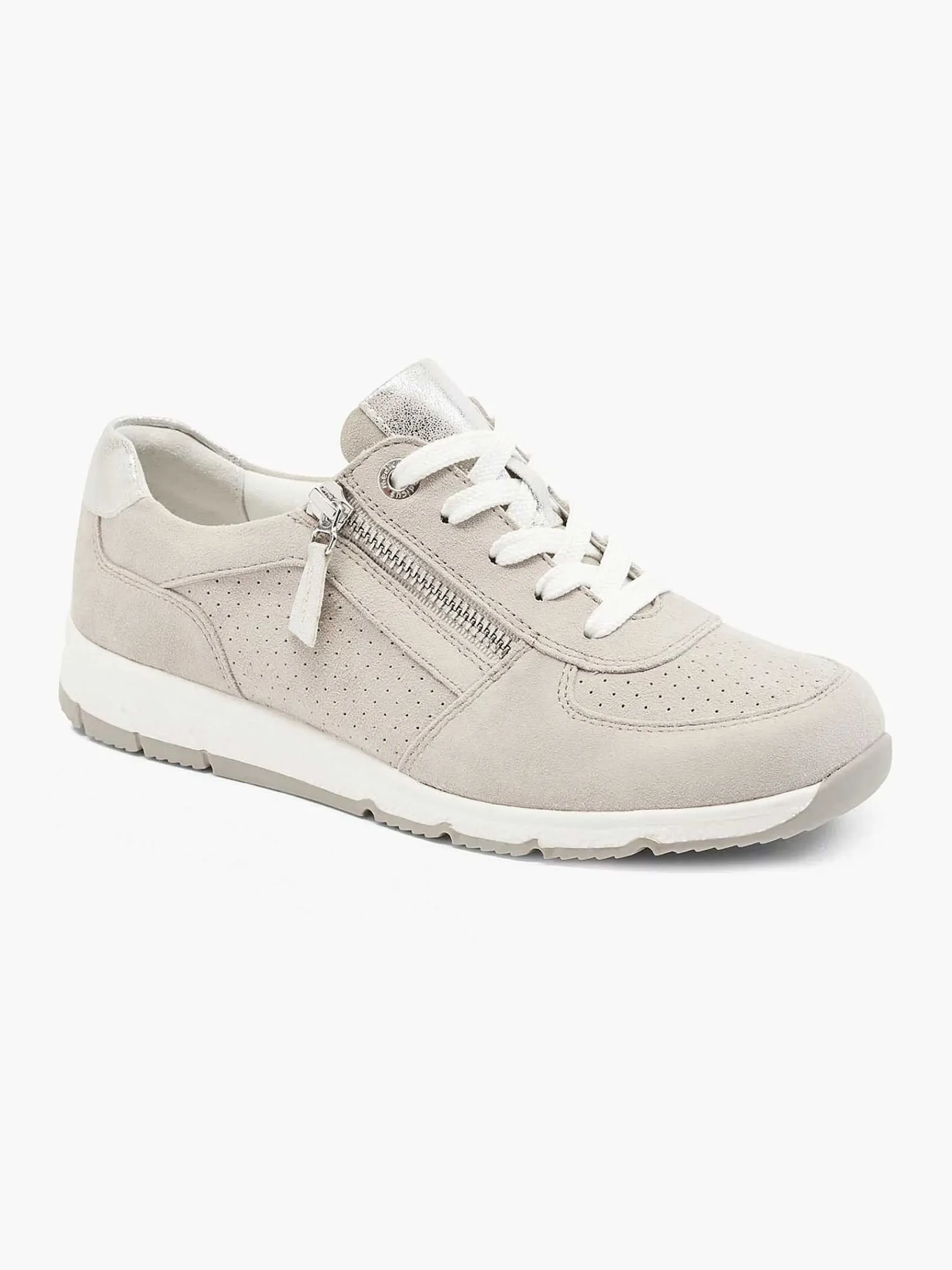 Comfort Schoenen|Medicus Taupe Leren Sneaker