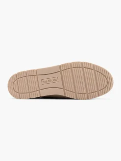 Comfort Schoenen|Medicus Taupe Leren Sneaker