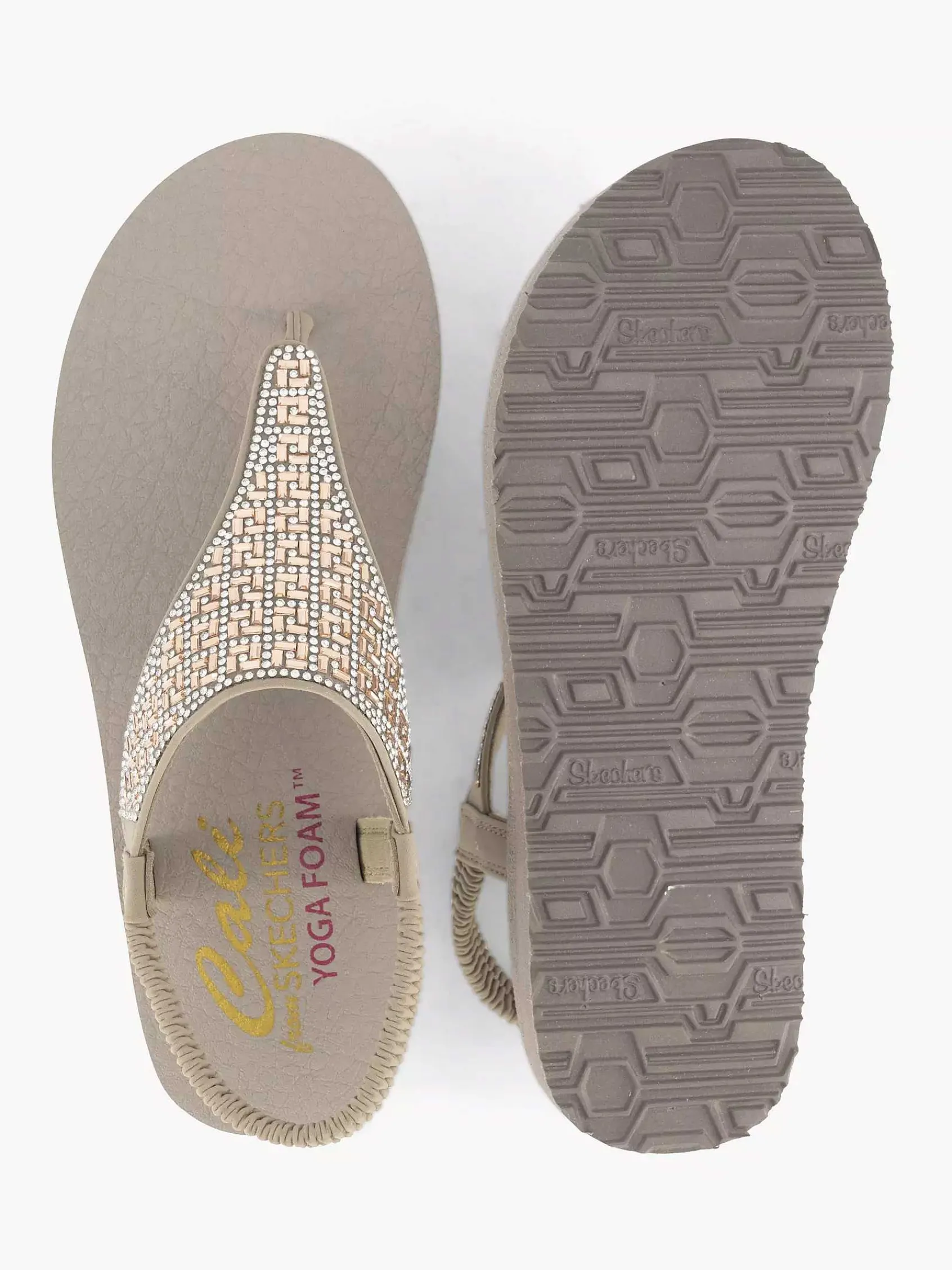 Sandalen|Skechers Taupe Sandaal
