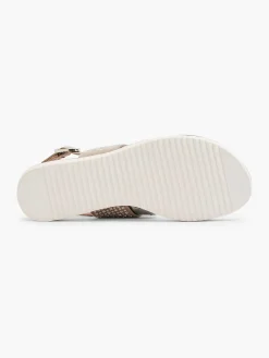 Sandalen|Graceland Taupe Sandaal Sierketting