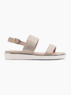Sandalen|Graceland Taupe Sandaal Sierketting