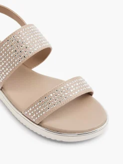 Sandalen|Graceland Taupe Sandaal Sierketting