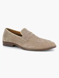 Instappers|AM SHOE Taupe Suede Instapper