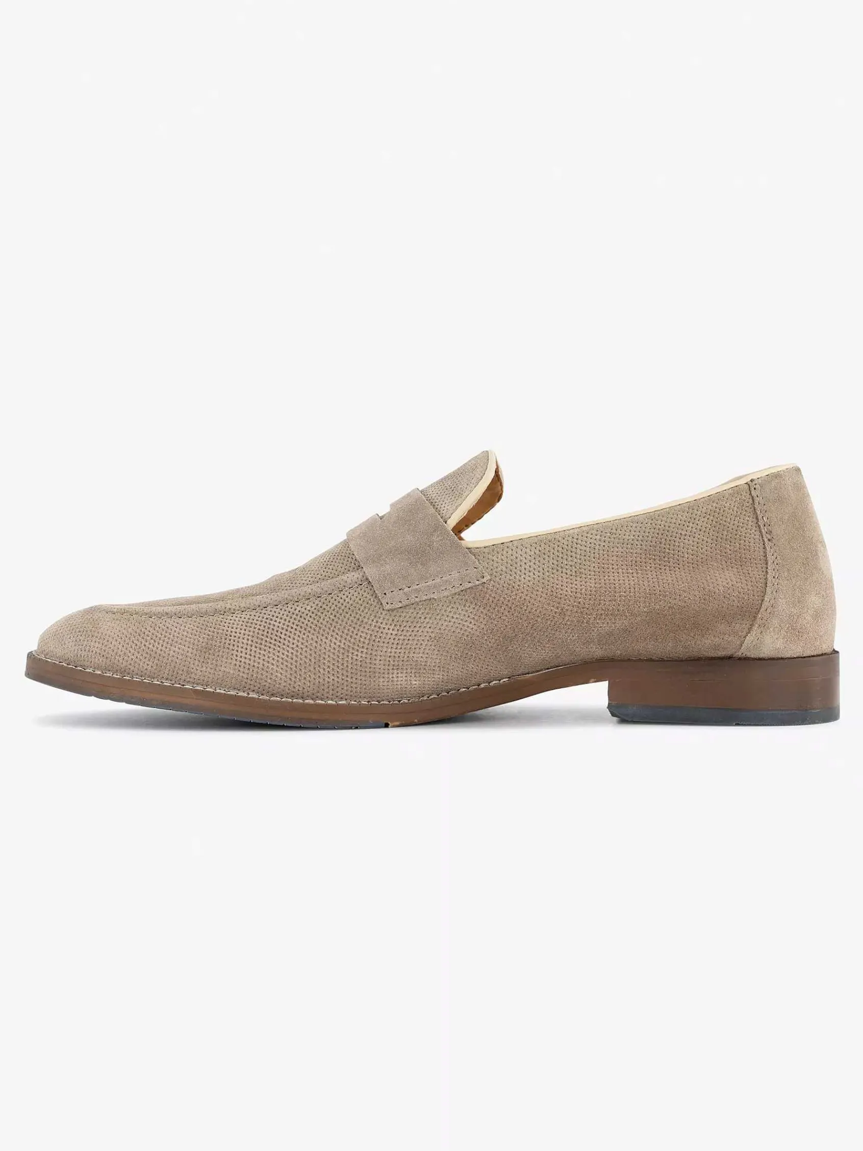 Instappers|AM SHOE Taupe Suede Instapper