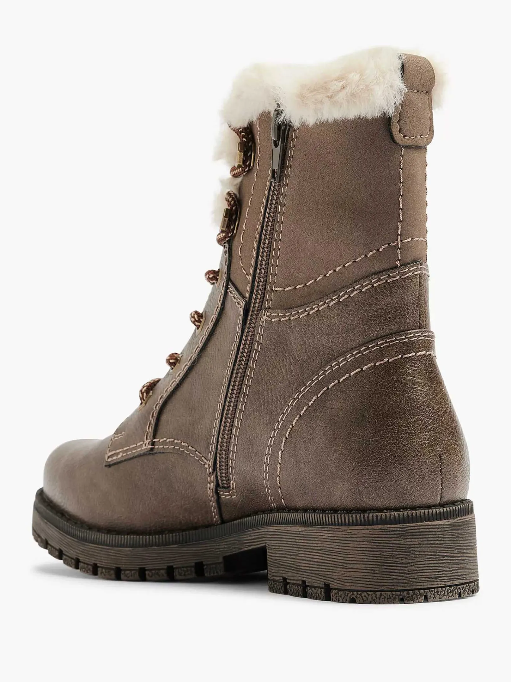 Enkellaarzen & Boots|Easy Street Taupe Veterboot