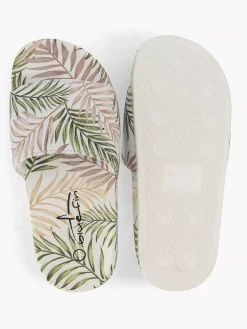 Jongensschoenen|Blue Fin Wit/ Groene Slipper Bladeren