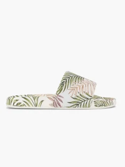 Jongensschoenen|Blue Fin Wit/ Groene Slipper Bladeren