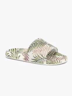 Jongensschoenen|Blue Fin Wit/ Groene Slipper Bladeren