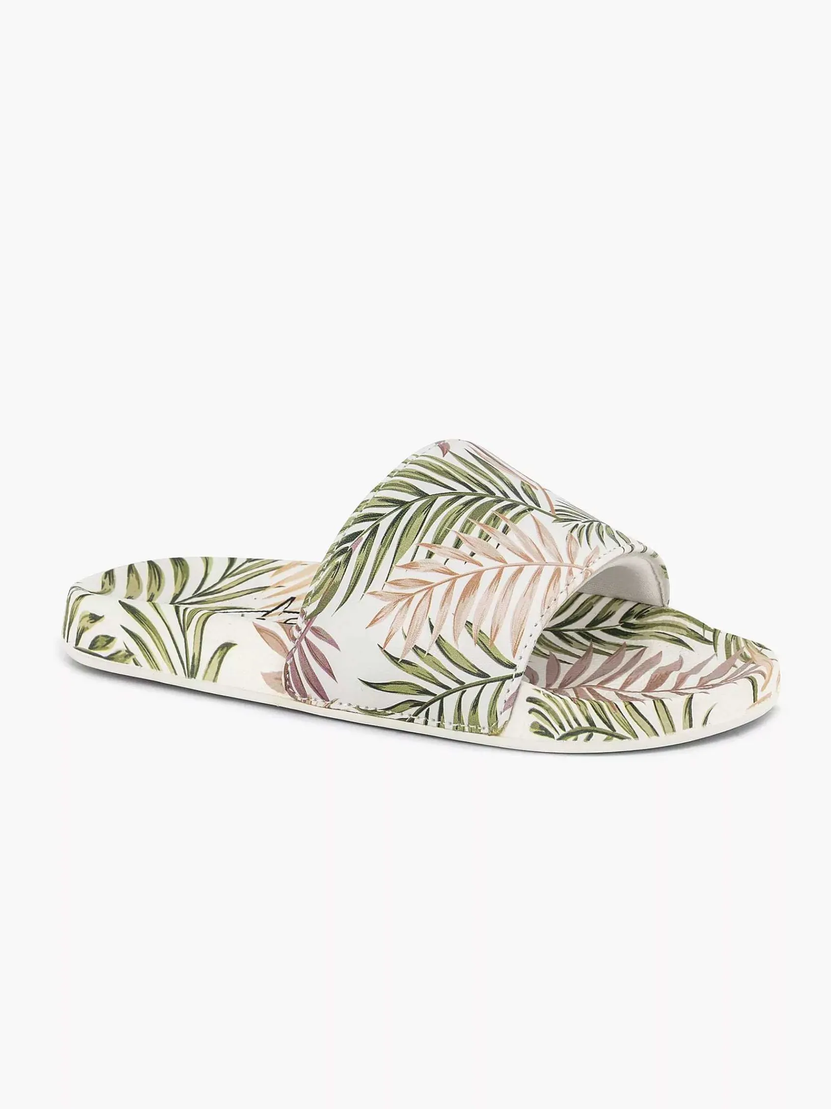 Jongensschoenen|Blue Fin Wit/ Groene Slipper Bladeren