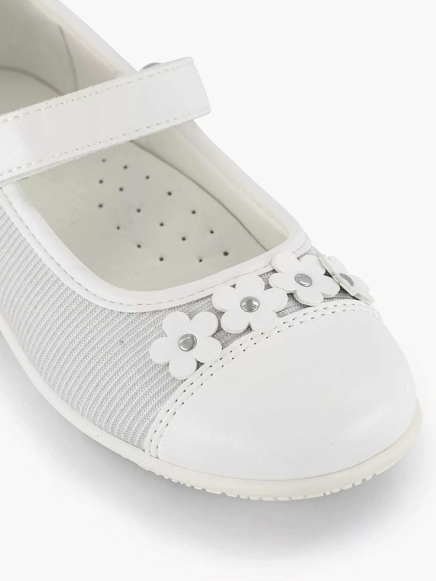 Babyschoenen|Graceland Witte Ballerina Bloemen