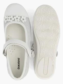 Babyschoenen|Graceland Witte Ballerina Bloemen