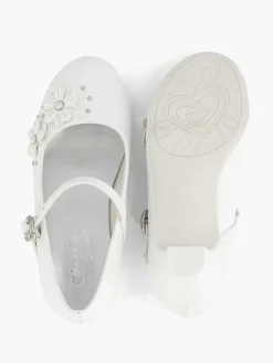 Jongensschoenen|Cupcake Couture Witte Ballerina Bloemetjes