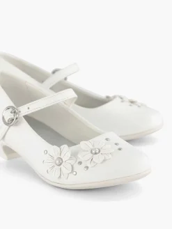 Jongensschoenen|Cupcake Couture Witte Ballerina Bloemetjes