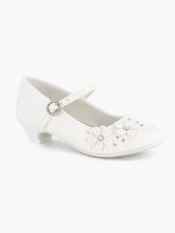 Jongensschoenen|Cupcake Couture Witte Ballerina Bloemetjes