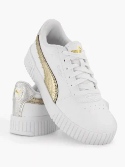 Sneakers|Puma Witte Carina 2.0 Metallic Shine