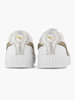 Sneakers|Puma Witte Carina 2.0 Metallic Shine