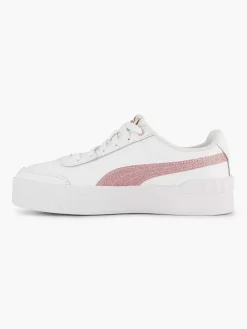 Jongensschoenen|Puma Witte Carina Lift Glitz Jr