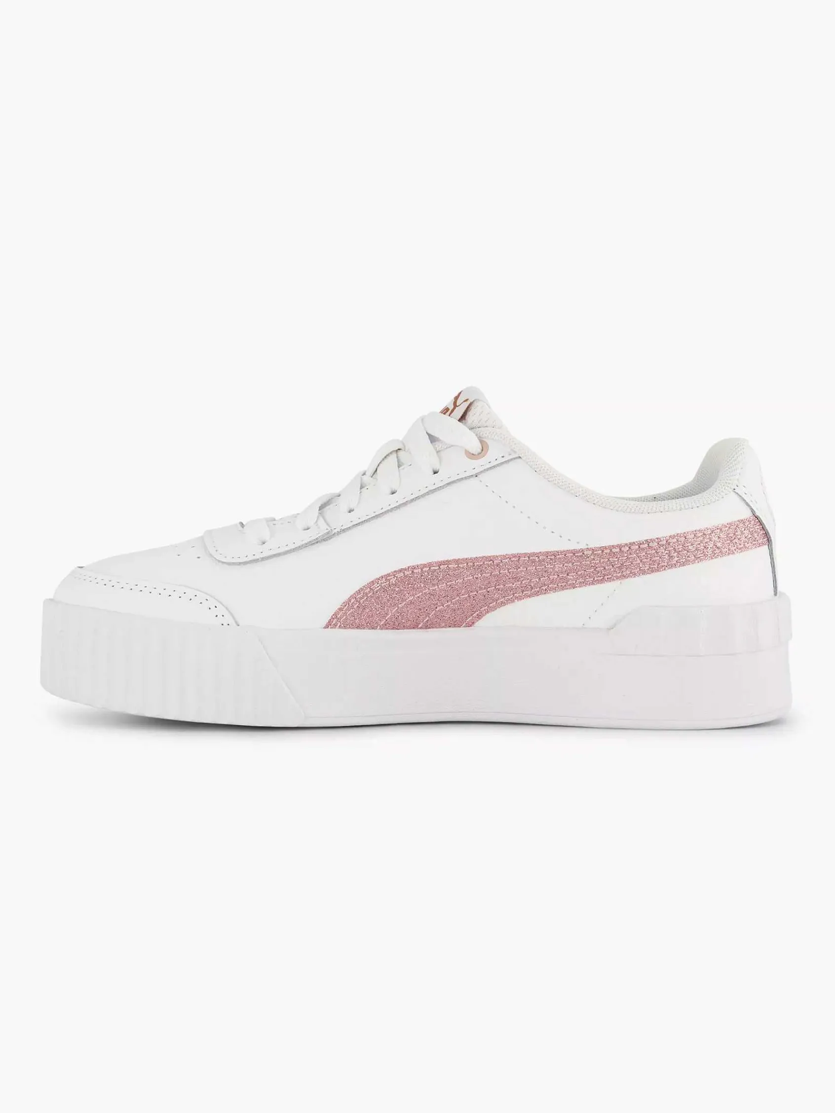 Jongensschoenen|Puma Witte Carina Lift Glitz Jr